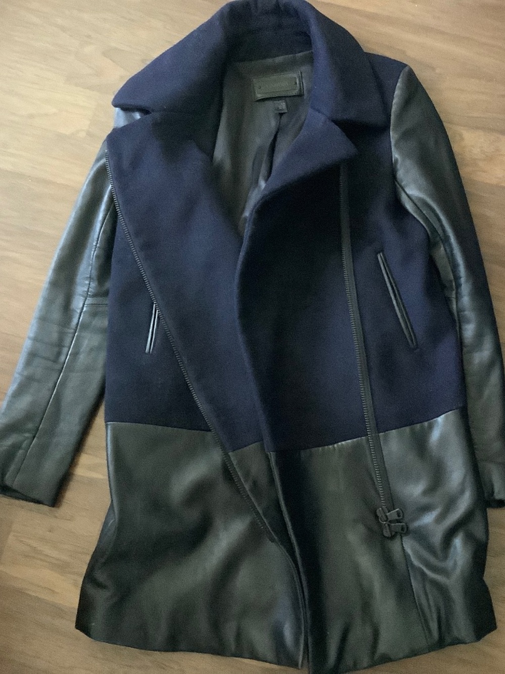 Danier leather and wool peacoat